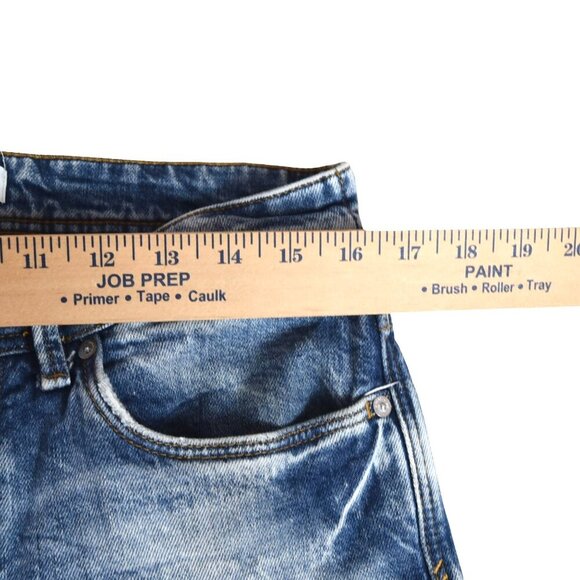Zara Man Premium Denim Jeans Size 31 x 31 Distressed Wash Straight Fit Rugged - Picture 6 of 10